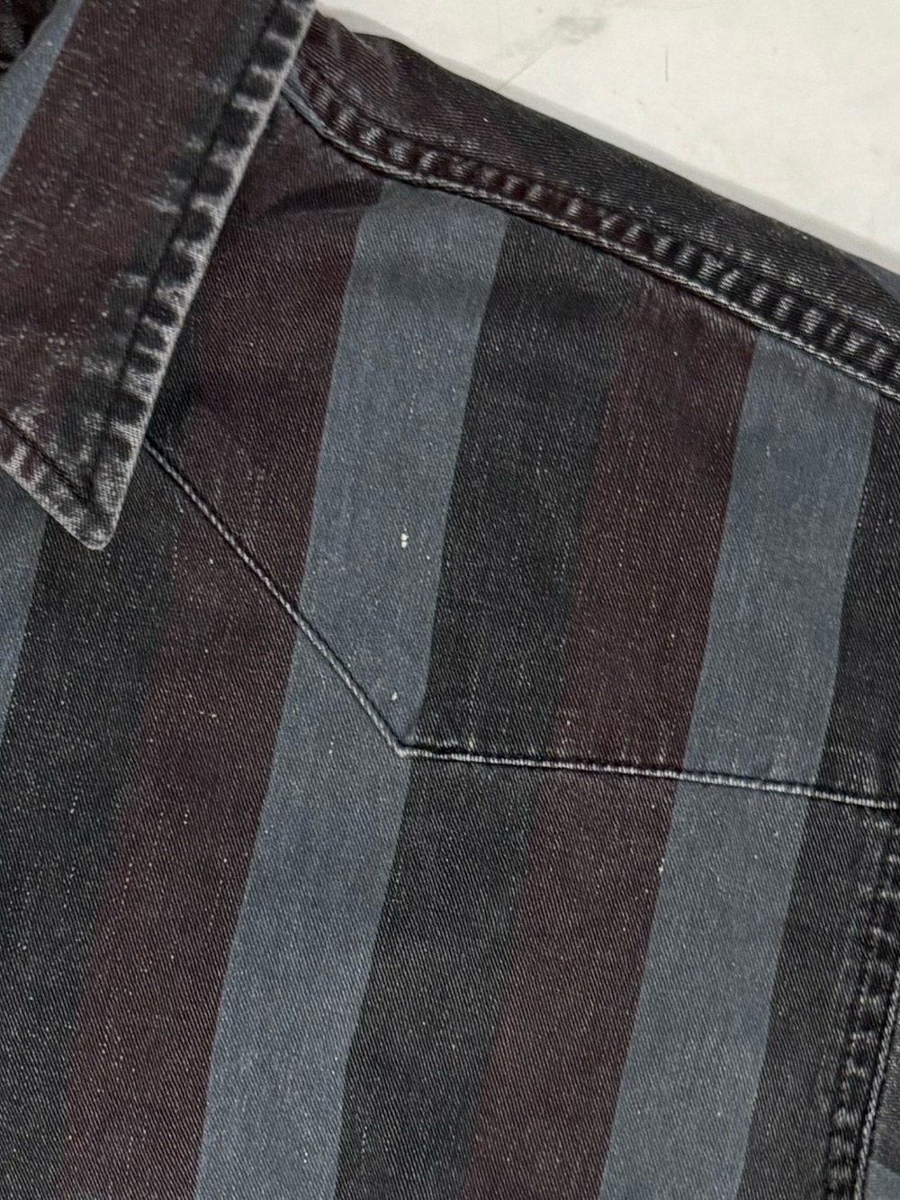 Vintage Wrangler Brushpopper Shirt Mens 15.5-33 Striped Western Rodeo Cowboy 90s - Picture 4 of 6